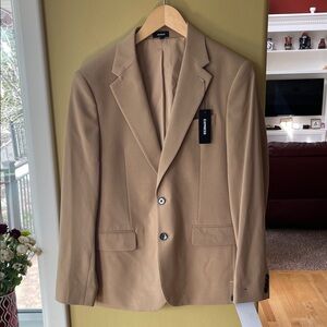 NWT Express Men's Camel Tan Blazer - Two-Button Coat